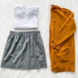 J. Crew Wool Blend Pull-On Skirt